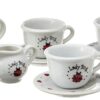 Schylling Ladybug Porcelain Tea Set , White