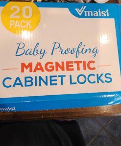20 Pack Magnetic Cabinet Locks Baby Proofing - Vmaisi Children Proof Cupboard Drawers Latches - Adhesive Easy Installation Standard 20.0 26 71QLawCRHTL