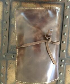 Rustic Genuine Leather Pencil Roll - Pen and Pencil Case - Dark Brown 44 71QMCiDBIsL