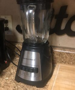 Hamilton Beach Power Elite Wave Action blender-for Shakes & Smoothies, Puree, Crush Ice, 40 Oz Glass Jar, 12 Functions, Stainless Steel Ice Sabre-Blades, Black (58148A) Blender with 40 Oz Glass Jar 25 71QMS28fW1L