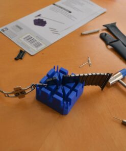 SE JT6218 5-Piece Watch Band Link Remover Kit - Includes Dual Head Hammer, Band Holder, Pin Punches (0.8, 0.9, 1.0mm) for DIY Watch Adjustments and Repairs 30 71QN5hLXemL