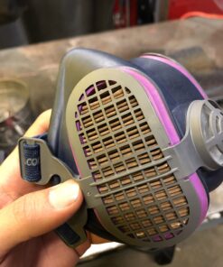 GVS Elipse P100 Dust Half Mask Respirator with replaceable and reusable filters included, Blue 46 71QOF5qZLL