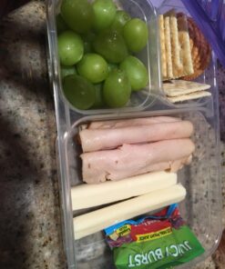 6 Pack - SimpleHouseware Color Reusable 3-Compartment Meal Prep Container Boxes (36 ounces) 6 Pack 39 71QOTIGP7YL