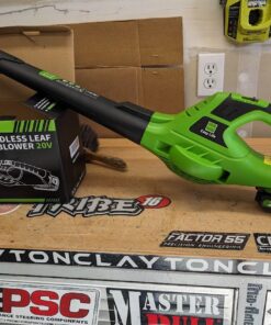 Leisch Life Cordless Leaf Blower Battery Operated,20V Handheld Electric Leaf Blower w/2.0Ah Battery & Fast Charger, 2 Speed Mode, Lightweight Battery Powered Blowers for Patio, Blowing Leaves and Snow Green 26 71QPQWcHuSL 1