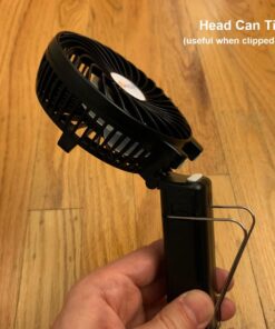 VersionTECH. Mini Handheld Fan, USB Desk Fan, Small Personal Portable Table Fan with USB Rechargeable Battery Operated Cooling Folding Electric Fan for Travel Office Room Household Black 51 71QS0a1QcsL