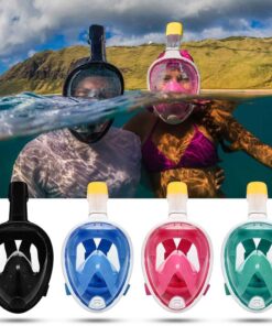 MountDog Snorkel Mask Full Face Snorkeling Mask with Panoramic View and Action Camera Mount,Anti-Fog and Anti-Leak Design Dive Mask for Adults and Youth blue Large-X-Large 15 71QS4C1ypL