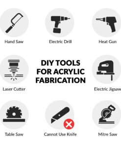 SimbaLux Acrylic Sheet Clear Cast Plexiglass 12” x 12” Square Panel 1/8” Thick (3mm) Transparent Plastic Plexi Glass Board with Protective Paper for Signs, DIY Display Projects, Craft, Easy to Cut 12"x12", 1/8" Thick 1-Pack 16 71QS5g91XGL