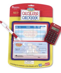 Learning Resources Pretend and Play Checkbook With Calculator 5 71QT7 tHeqL