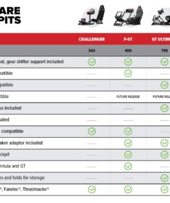 Next Level Racing F-GT Racing Simulator Cockpit. Formula and GT racing simulator cockpit compatible with Thrustmaster, Fanatec, Moza Racing on PC, Xbox and PS 37 71QTq1EqrL