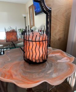 Himalayan Glow 1332 Piller Salt Basket Lamp, Single Pack, Amber Glow Pillar Design Basket Lamp - single pack 46 71QTwbIP9cL