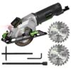 GALAX PRO 4Amp 3500RPM Circular Saw with Laser Guide, Max. Cutting Depth1-11/16"(90°), 1-1/8"(45°)Compact Saw with 4-1/2" 24T TCT Blade, Vacuum Adapter, Blade Wrench, and Rip Guide 18 71QV1eaV9FL