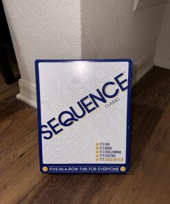 SEQUENCE- Original SEQUENCE Game with Folding Board, Cards and Chips by Jax ( Packaging may Vary ) White, 10.3" x 8.1" x 2.31" Multicolor 34 71QVE8n4ZIL