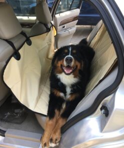 PET MAGASIN Durable Beige Pet Car Seat Cover Waterproof & Scratch Proof & Nonslip Backing & Hammock Style & Heavy Duty Back Seat Protector for Cars Trucks and SUVs 31 71QW1Hgsw1L 1