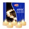 AGPTEK Timer No flicker Flameless LED Candles Battery-Operated Long Lasting Tealights for Wedding Holiday Party Home Decoration 24pcs(Warm White) Warm White