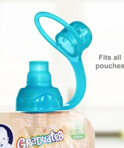 ChooMee Reusable Baby Food Storage Pouches, 5 oz + SoftSip Pouch Tops | Ideal for Baby Food, Smoothies and Purees | Secure Double Lock Zipper, Wide Bottom, BPA Free | SnakPack FreshSquad, 10 CT 8 Pouch + SoftSip OA 14 71QWjagV WL