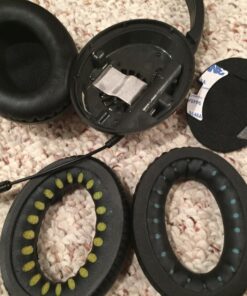 Synsen Replacement Ear Pads Cushion Compatible for Bose QuietComfort QC2,QuietComfort 15 QC15,QuietComfort QC25,QuietComfort 35 QC35,Bose AE2,AE2i,AE2w,SoundTrue, SoundLink (Around-Ear) Headphones BLACK 49 71QXVBPo4lL