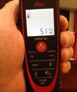 Leica 838725 DISTO D2 New 330ft Laser Distance Measure with Bluetooth 4.0, Black/Red, 1.7 x 1 x 4.6 inches 40 71QXW5qFynL