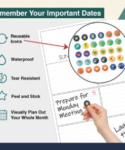 Large Dry Erase Wall Calendar - Not Folded 36” x 48” Undated Erasable Monthly Calendar - Reusable Wall Calendar For Home And Office Planner 20 71QXeSFUTNL