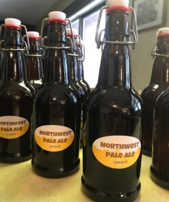 Ilyapa 16 Ounce Amber Swing Top Glass Beer Bottles for Home Brewing - Carbonated Drinks, Kombucha, Kefir, Soda, Juice, Fermentation, 12 Pack Glass Bottle with Airtight Rubber Seal Flip Caps 16oz 20 71QXz0nRdIL