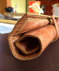 Rustic Genuine Leather Pencil Roll - Pen and Pencil Case - Dark Brown 56 71QY25tpovL