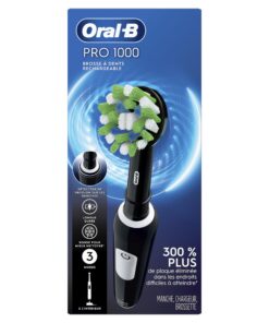 Oral-B Pro 1000 Rechargeable Electric Toothbrush, Black 1 Count (Pack of 1) 26 71QZ5tkRC6L