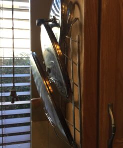 Organize It All Wall Cabinet Door Mounted Pot Lid Rack | Metal Wire | Dimensions 10.63" x 4.00" x 16.63" | Kitchen Storage | Sliver Chrome 39 71QZ7CMoTL