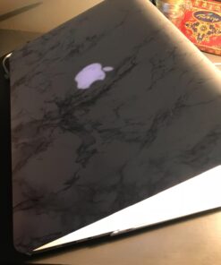 MOSISO Compatible with MacBook Air 13 inch Case (Models: A1369 & A1466, Older Version 2010-2017 Release), Plastic Pattern Hard Shell Case & Keyboard Cover & Screen Protector, White Marble 55 71QZUsEa5yL