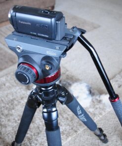 Manfrotto Video Head with Flat Base, Video Head for Compact Video Cameras and DSLR Cameras, for Filming, Videography, Content Creation, Vlogging, Live Streaming MVH502AH Video System 37 71QZfnEJfeL