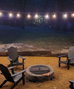 Foxlux String Lights - 48 ft LED Outdoor String Lights - Shatterproof, Waterproof Pergola Lights - 15 Hanging Sockets, Light Sensor, Edison Bulbs - Decor for Patio, Backyard, Garden, Bistro 35 71Qaa4a6g8L