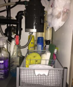 DecoBros Mesh Cabinet Basket Organizer with Split Card, Silver (Medium - 9.4 x 15.3 x 5) Medium - 9.4 x 15.3 x 5 44 71QbFrAJlPL