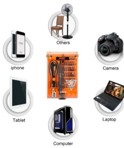 Screwdriver Set By JAKEMY, 43 in 1 Precision Screwdriver Kit Magnetic Replaceable Bits Repair Tool Kit Opening Tool and Tweezer for phone Cellphone PC Electronics Jm-8153+ 43 in 1 37 71Qbgh4tCL