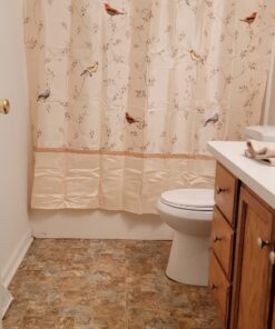 Avanti Linens Gilded Birds 72" x 72" Shower CurtainGold and Ivory Shower Curtain 10 71Qbtuo9KEL