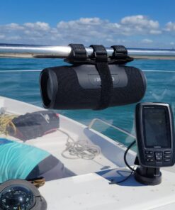 Bushwhacker The Original Portable Speaker Mount for Golf Cart Railing - Adjustable Strap Fits Most Bluetooth Wireless Speakers Attachment Accessory Holder Bar Rail 41 71QcQaPZV1L