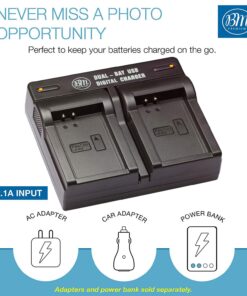 BM Premium 2-Pack of LP-E12 Batteries and USB Dual Battery Charger for Canon EOS-M, EOS M2, EOS M10, EOS M50, EOS M50 Mark II, EOS M100, EOS M200, SX70 HS, Rebel SL1 Digital Cameras 26 71QcbXR46vL