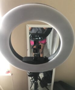 LimoStudio LED Ring Light 18-inch Diameter, Color Temperature Control Available: 3200K–5600K with Height 71.5" Tripod Stand, Cell Phone Holder, 360° Mini Ball Head Adapter, AGG1451 27 71Qcg03AOFL