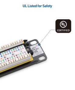 Cable Matters UL Listed Rackmount or Wall Mount 24 Port Network Patch Panel (Cat6 Patch Panel / RJ45 Patch Panel) Regular 26 71QdTU5LNL