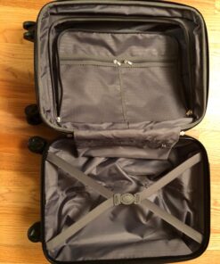 Amazon Basics 20-Inch Hardside Spinner, Black 43 71QfEdAAdSL