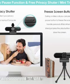 4K HD Webcam with Microphone, 8MP USB Computer Web Camera With Privacy Shutter and Tripod, Pro Streaming Webcam PC Cam Mac Desktop Laptop for Gaming Video Recording Calling Conferencing Online Classes 28 71QftbAaFAL