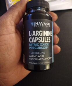Extra Strength L Arginine - 1200mg Nitric Oxide Supplement for Muscle Growth, Vascularity & Energy - Powerful NO Booster with L-Citrulline & Essential Amino Acids to Train Longer & Harder 60 Count (Pack of 1) 28 71Qg2rrMduL