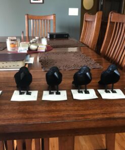 PREXTEX 6pcs Black-Feathered Small Crows Halloween Decorations | Outdoor&Indoor Decor | Fake Bird, Halloween Birds, Scary Ravens, Decorative Crows, Raven | Home, Fence, Porch, Tree, Party Decoration 34 71Qg3OuoI3L