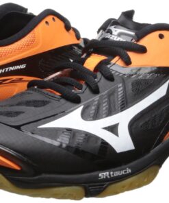 Mizuno Women's Wave Lightning Z2 Volleyball Shoe 12 Women/9.5 Men Black/Orange 14 71Qgpn5Gl2L
