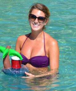 GoFloats Inflatable Pool and Hot Tub Drink Holders (3 Pack) (Choose - Unicorn, Flamingo, Palm Tree and More) 21 71Qh39yg3CL