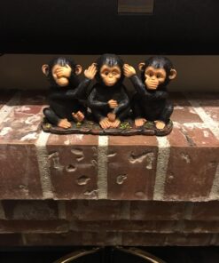 No Evil Monkeys Figurine for African Jungle Safari Decor Sculptures or Chimps Statues and Decorative Animal Lover Gifts by Home-n-Gifts 13 71QhWqPeD5L