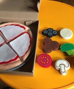 Melissa & Doug Felt Food Mix 'n Match Pizza Play Food Set (42 pcs) - Felt Pizza Play Set For Kids Kitchen, Pretend Play Pizza, Felt Pizza Toy For Toddlers And Kids Ages 2+ 41 71QhYQr76QL