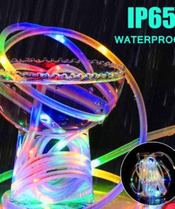 Bebrant LED Rope Lights Battery Operated String Lights-40Ft 120 LEDs 8 Modes Outdoor Waterproof Fairy Lights Dimmable/Timer with Remote for Camping Party Garden Holiday Decoration Multi-Colored 1 Pack 21 71Qi6P3EabL