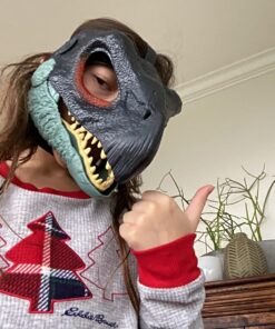 Mattel Jurassic World Dominion Therizinosaurus Dinosaur Mask with Opening Jaw, Costume and Role-Play Slasher Dino Mask 34 71QiEfgm0L 1