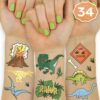 xo, Fetti Dinosaur Tattoos for Kids - 34 styles | Birthday Party Supplies Boy, Dino Party Favors, T-rex Decorations Boy Dino 25 71QjCo0ieRL