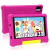 ApoloMedia Kids Tablet, 7 inch Android Tablet for Kids, Toddler Tablet with Bluetooth, WiFi, Parental Control, Dual Camera,2GB RAM 32GB ROM, Pink 28 71QjMbYoItL