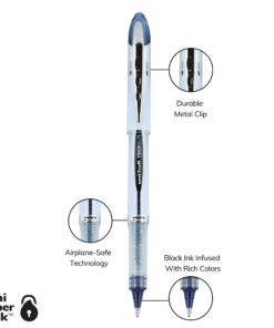 uni-ball Vision Elite BLX Infusion Rollerball Pens Bold Point, 0.8mm, Blue/Black, 12 Pack 11 71QjuhUiWmL 1