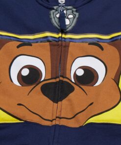 Paw Patrol Boys' Toddler Character Big Face Zip-up Hoodies 4T Chase Navy 11 71QjzjFuDJS
